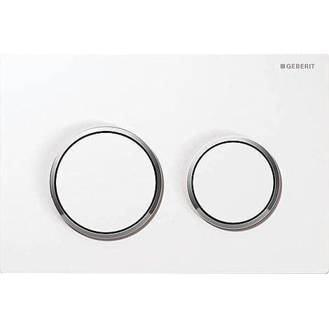 Geberit Omega 20 Betätigungsplatte Weiß und Chrom