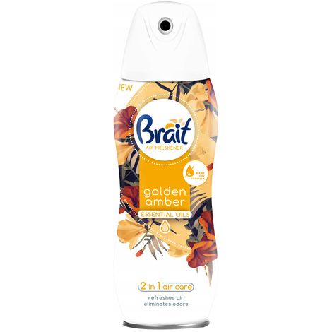 BRAIT Deodorante per ambienti secco agli oli essenziali Ambra dorata 300 ml (1/2)