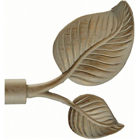 Terminal barra cortina Nilo EPID 19 mm derecho metal crema