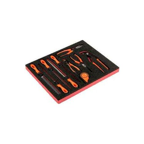 Bahco Fit&Go 2/3 Schaumstoffeinlage Feilen-/Maßband-/Zangensatz - 10-tlg. (1/5)
