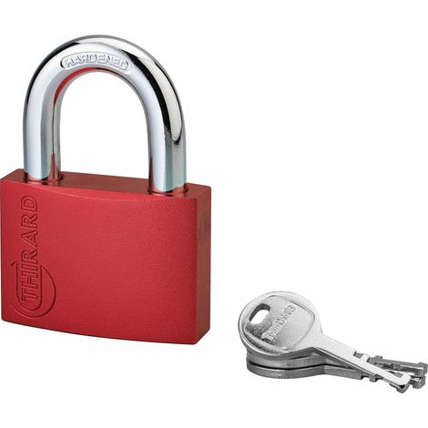 THIRARD - Cadenas à clé Colorful, laiton, intérieur, anse acier, 60mm, 3 clés - THIRARD (1/5)