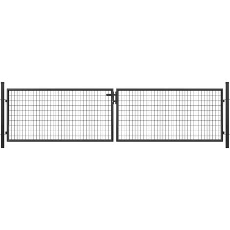 STRONG Doppeltor RAL7016 Anth. 4000x1000 mm m.Pfosten+Beschl.
