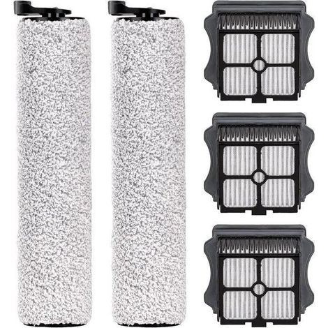 Brosse rotative et filtre - Tineco - iFloor 3 / Floor One S3 - 3 rouleaux - 3 filtres - brosse de nettoyage