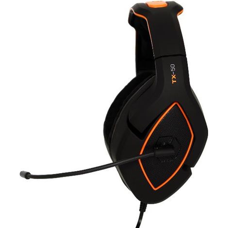 Gioteck TX-50 Auriculares Alámbrico Diadema Juego Negro, Naranja