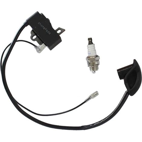 Bobine d'allumage avec bougie d'allumage pour Stihl FS120, FS120R, FS200, FS200R, FS250, FS250R, FS300, FS350, FR350, FR450, FR480, FR480C - Rechange 4134 400 1301 (1/2)