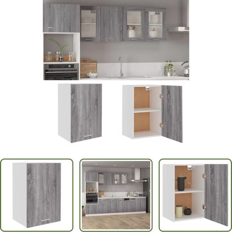 Küchenwandschrank - Hängeschrank Lyon Grau Sonoma 39,5x31x60 cm Holzwerkstoff (1/5)