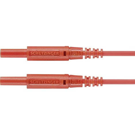 Schützinger MSFK A301 / 0.5 / 100 / RT Cordon de mesure mâle 2 mm mâle 2 mm rouge 1 pc(s) Y369132