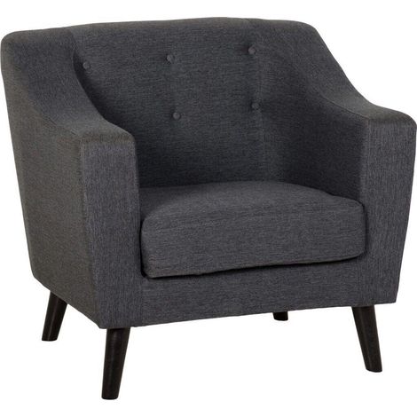 Seconique Ashley Dark Grey Fabric Armchair (1/5)