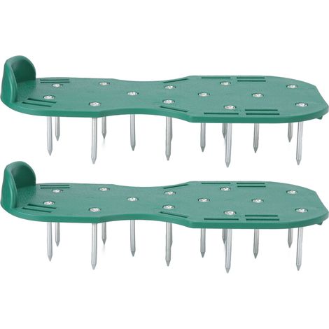 Chaussures à pointes pour gazon, à sangles à boucle triangulaire, pour aérateurs et scarificateurs de jardin. (1/5)