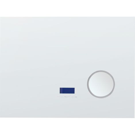 Espejo de baño moderno LED rectangular con altavoz Bluetooth con espejo de aumento 60 x 80 cm plateado Montaron
