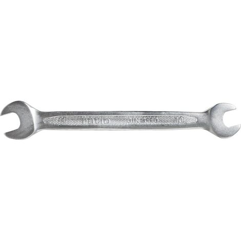 llave fija de dos bocas abiertas. acero. zincado. uso manual. medida 10x11 (1/3)