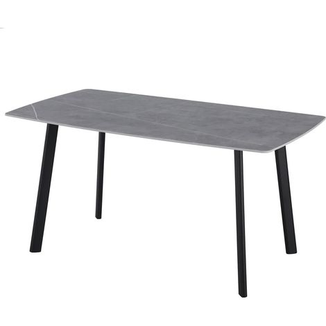 Quincy Tisch 150x85x75 cm, keramische Oberfläche in mattem Grau