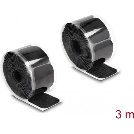 Delock Almohadilla autoadhesiva en rollo 45 x 50 mm - longitud 3 m negro