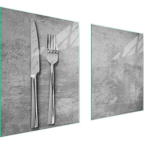 PLACA PROTECTORA DE VIDRIO PARA COCINA 85x52 CUBIERTOS (1/5)