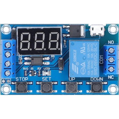 Relaismodul DC 6–30 V, programmierbar, Verzögerung, Ausschaltzyklus, Timer, Trenntrigger, Optokopplerschalter