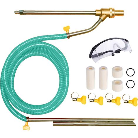 Sjlerst – Pistolet de sablage 1/4' bleu – Kit pour nettoyeur haute pression – Acier inoxydable – Élimine rouille et graffiti sans poussière (1/5)