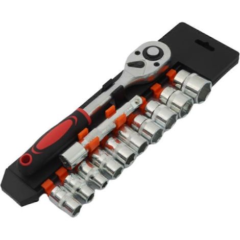 Coffret d'outils de réparation automobile 1/2 pouce, jeu de clés à cliquet multifonctions, coffret d'outils manuel pour la réparation automobile et moto (1/5)