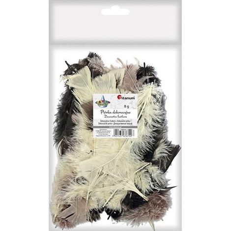 Plumas decorativas, 8 g, mezcla de colores.