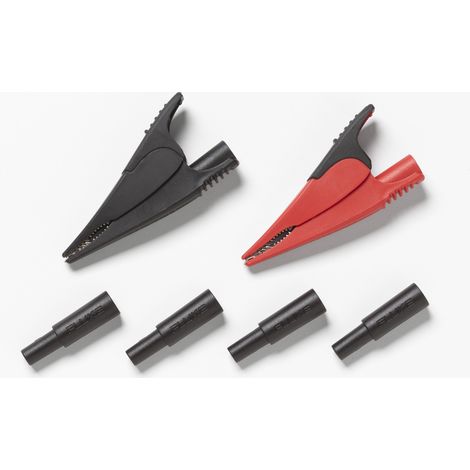 Fluke AC285-FTP Juego de pinzas cocodrilo negro y rojo