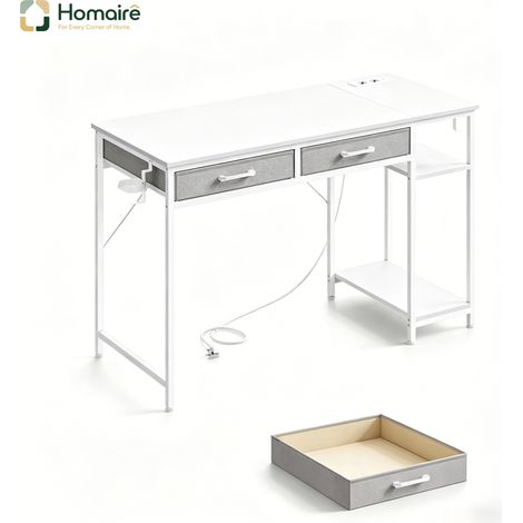Schreibtisch aus weißem Metall 51 x 51 x 75 cm HOMAIRE (1/5)