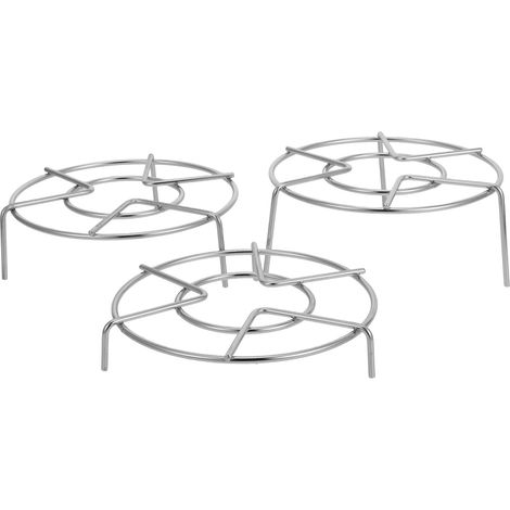 Support De Cuisson À La Vapeur En Inox 3 PièCes DiamèTre 6.30 Pouces Grilles RéGlables En Hauteur Pour Autocuiseur ÉLectrique Support Multi-Usage Pour Wok Et Cuisson À La Vapeur (1/5)