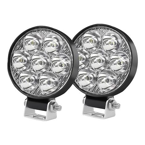 Inch Round Led Work Light 12v 24v Mini Led Work Light for Off-Road Vehicles Cars ATV UTV SUV Trucks Motorcycles Agricultural Machinery Tractor (1/5)