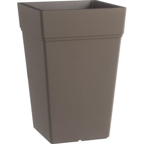 Vaso quadrato bruno 38x38 cm h 65 mod. Stalk