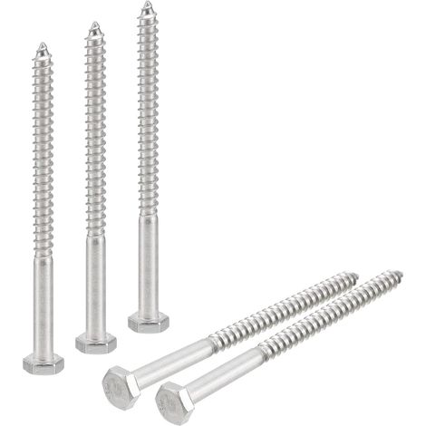 20pcs Hex Tête Retard Vis Boulons 1/4" X 3-1/2" 304 Inox Acier (1/5)