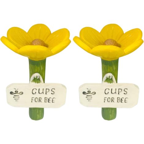 2 abreuvoirs en forme de fleur pour abeilles  Point d'eau coloré pour les abeilles, idéal pour la décoration du jardin, de la pelouse et de la terrasse (1/5)