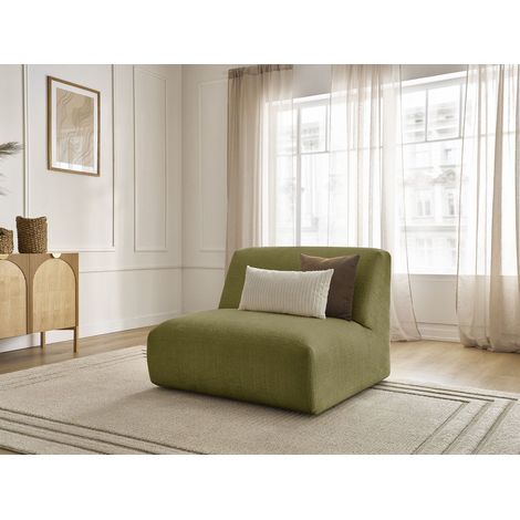 BOBOCHIC - Chauffeuse 1 place pour canapé modulable SIRIUS tissu texturé   Vert (1/5)