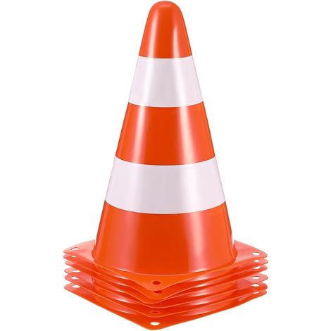 Traffic Cones Traffic Cones 23 cm Safety Cones with Reflective Strips Sport Football Children Games Dog Training (1/5)