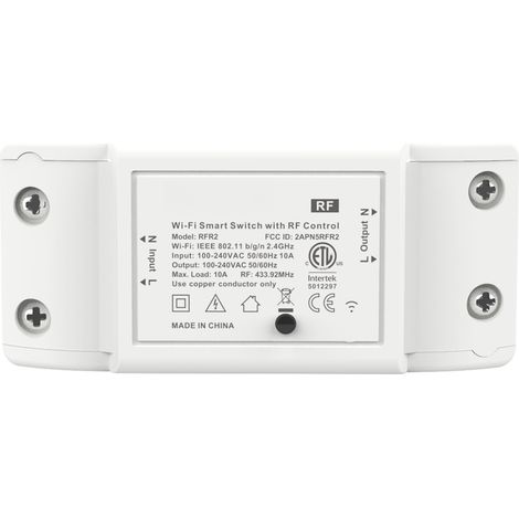 Interruptor inteligente WiFi Sonoff RF con control remoto inalámbrico para el hogar inteligente mediante aplicación WiFi. Funciona con Google Alexa y Google Home para smartphones iOS y Android. (1/5)