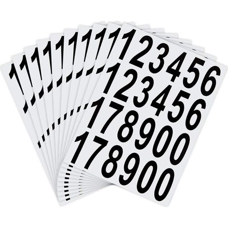10 feuilles d'autocollants de Numéros de Bote aux Lettres Autocollants Adhésifs Imperméables pour Bote aux Lettres, Maison, Porte, Numéro d'adresse, Intérieur ou Extérieur(5 cm) (1/5)
