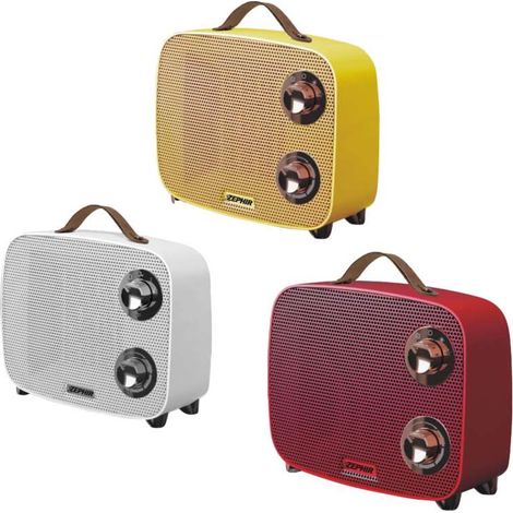 Termoventilatore ceramico colorato. 1500w con termostato regolabile