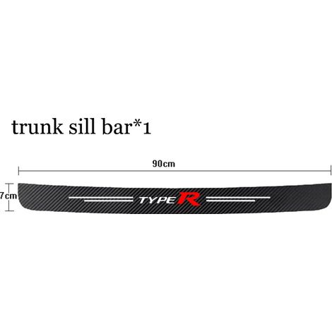 (1 pièce pour TYPE R) Seuil de porte de voiture en fibre de carbone avec logo Racing et Type S Sport pour Honda Type R Racing et Type S (modèles 2021,2020,2019 et 2018) Autocollants de protection pour (1/3)