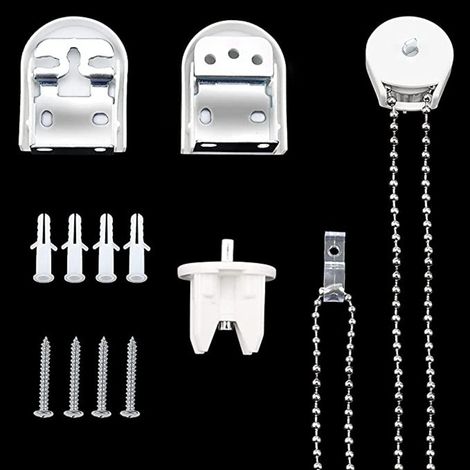 Manœuvre de store enrouleur à tête métallique de 25 mm, accessoires pour rideaux, incluant des vis à chaînette métallique de 3 mètres (1/5)