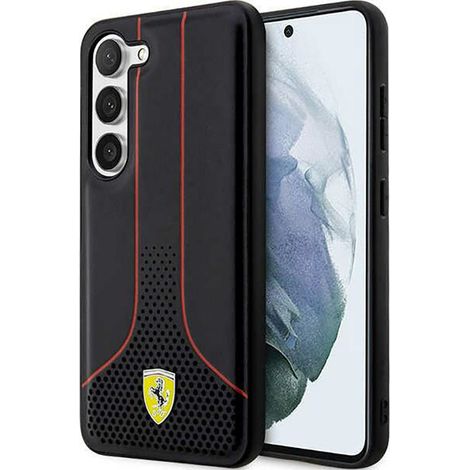 Ferrari Perforated 296P Kollektion - Samsung Galaxy S23 Hülle (Schwarz) (1/5)