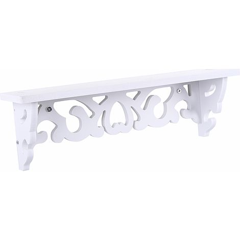 Étagère murale décorative/bibliothèque suspendue en bois blanc élégant. (1/5)