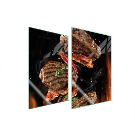 GLASSCHUTZPLATTE FÜR KÜCHENGRILL 2x35x52