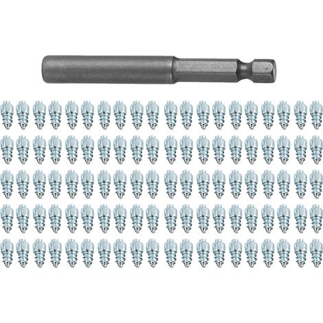 Neue rutschfeste Schneespikes für Reifen, 100 Stück, für Auto und Motorrad (2019)