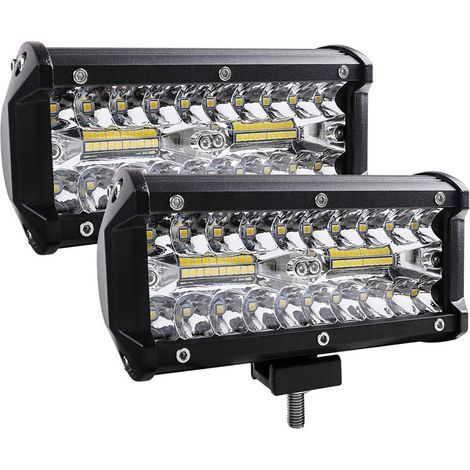 12V 120W LED-Arbeitsleuchte, Aluminiumguss – Für Lkw, SUVs, Boote (2er-Pack) – 000lm (1/5)
