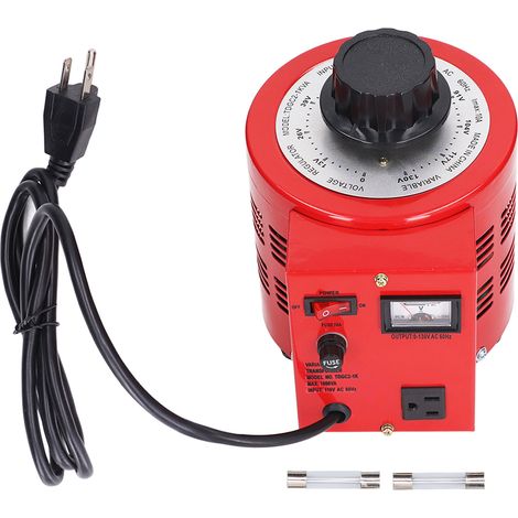 1000-W-Drehtransformator 0–130 V, einstellbarer Spannungsregler mit einstellbarer Ausgangsspannung, 110-V-US-Stecker (1/5)