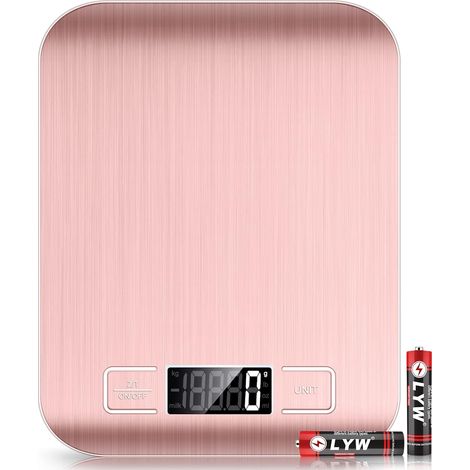 Balance de cuisine numérique pour la pâtisserie et la cuisine, 10 kg, rose AQUAFORGE (1/5)