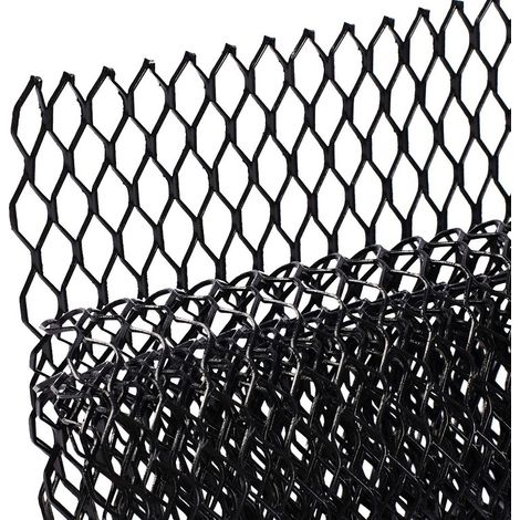 Grille en aluminium, 100 x 33 cm, grille de ventilation, résistante à la corrosion (trou de 11 x 25 mm). (1/5)