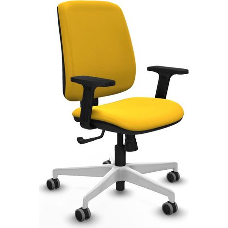 Sedia ufficio piqueras y crespo ergonomica giallo similpelle (1/2)