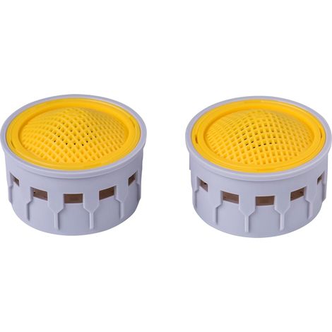 Cornat TECWS508 Inserto M22/M24 per risparmio idrico fino al 70% con guarnizione adatta per aeratore standard grigio in plastica interna, ugello miscelatore, argento