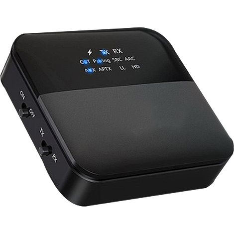 Adaptateur audio Bluetooth, émetteur-récepteur Bluetooth pour TV, ordinateur portable, chaîne stéréo, casque, haut-parleurs, câble TOSLINK/RCA/AUX, aptX HD et aptX LL (1/5)