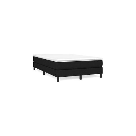 Sommier à lattes de lit avec matelas Noir 120x200 Tissu (1/5)
