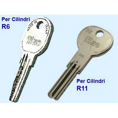 Chiave originale per cilindri Iseo - Per cilindri R11  1 Pz
