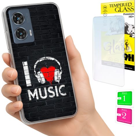 Custodia per Motorola Edge 50 Fusion Photo Case con retro in vetro temperato 9H (1/5)